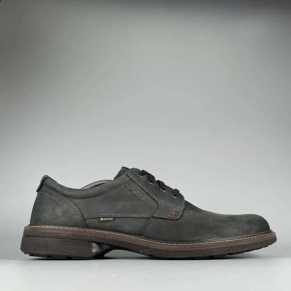 ECCO Turn GTX Men's EU 46 US 12 Plain Toe Nubuck Lace Up Leather Loafers Casual